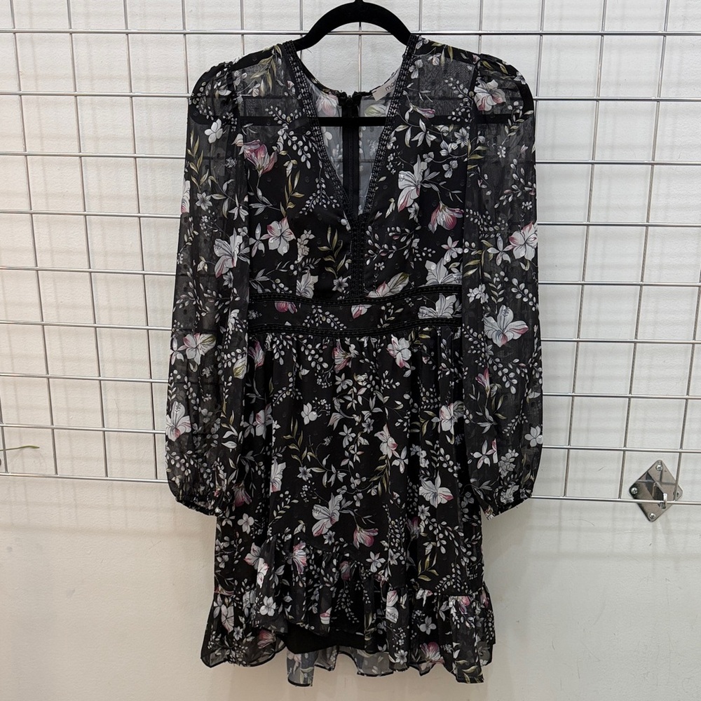 Floral Black Dress